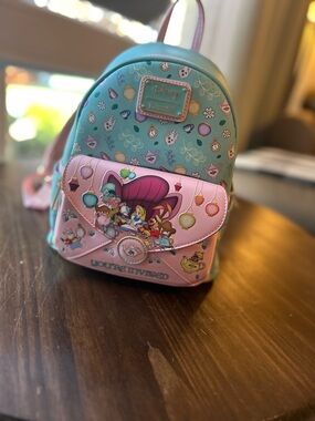 Disney Loungefly Alice in Wonderland Pink & Teal backpack